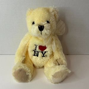 Jay Joshua, NY "I love NY" Logo, Teddy Bear, Stuffed Animal/Plush Yellow w/Bow